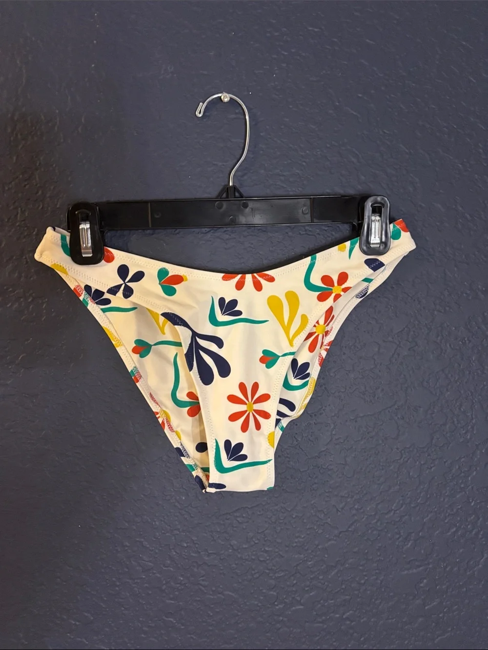 Floral Tie-Front Bikini Top - Yellow Multi- Full Coverage